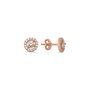 Heliophilia Silver Pendientes de Plata de Ley 925 con Oro Rosa y Circón